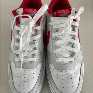 Nike Court Borough Low 2 GS White University Red Kids Youth Casual FZ5525-161